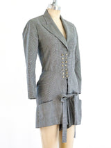 Alaia Glen Plaid Romper Suit arcadeshops.com