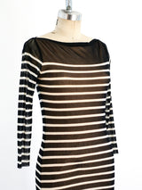 Jean Paul Gaultier Striped Net Dress Dress arcadeshops.com