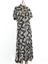 Norma Kamali Feather Printed Dress Dress arcadeshops.com