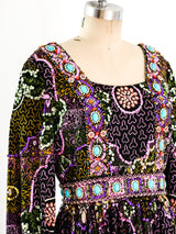 Jeweled Floral Maxi Dress Dress arcadeshops.com