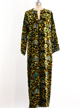 Block Printed Velvet Caftan Dress arcadeshops.com