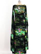 Mr Blackwell Split Sleeve Embellished Jersey Gown Dress arcadeshops.com