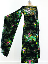 Mr Blackwell Split Sleeve Embellished Jersey Gown Dress arcadeshops.com