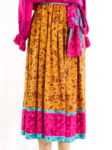 Oscar de la Renta Printed Silk Skirt Ensemble Suit arcadeshops.com