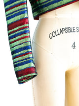 Yves Saint Laurent Multicolor Lurex Striped Jacket Jacket arcadeshops.com