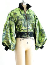 Gucci Dapper Dan Metallic Green Bomber Jacket Jacket arcadeshops.com