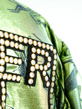 Gucci Dapper Dan Metallic Green Bomber Jacket Jacket arcadeshops.com
