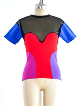 Liza Bruce Colorblock Stretch Top Top arcadeshops.com