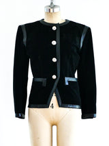 Yves Saint Laurent Black Suede Jacket Jacket arcadeshops.com