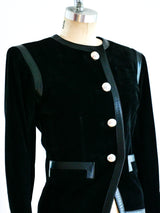Yves Saint Laurent Black Suede Jacket Jacket arcadeshops.com