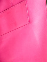 Yves Saint Laurent Cropped Pink Leather Jacket Jacket arcadeshops.com
