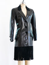 Yves Saint Laurent Fringed Leather Jacket Jacket arcadeshops.com