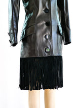 Yves Saint Laurent Fringed Leather Jacket Jacket arcadeshops.com