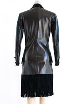 Yves Saint Laurent Fringed Leather Jacket Jacket arcadeshops.com