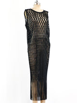 Issey Miyake Pleated Cutout Fringe Dress Dress arcadeshops.com