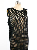 Issey Miyake Pleated Cutout Fringe Dress Dress arcadeshops.com