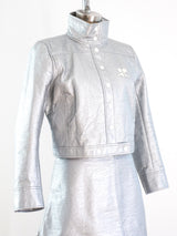 Courreges Silver Vinyl Skirt Ensemble Dress arcadeshops.com