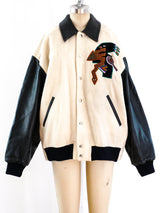 Kansai Yamamoto Tribal Applique Varsity Jacket Jacket arcadeshops.com
