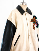 Kansai Yamamoto Tribal Applique Varsity Jacket Jacket arcadeshops.com