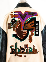 Kansai Yamamoto Tribal Applique Varsity Jacket Jacket arcadeshops.com
