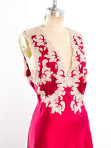 Raspberry Silk Slip Dress arcadeshops.com