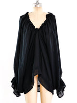 Lanvin Silk Peasant Blouse Top arcadeshops.com