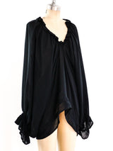 Lanvin Silk Peasant Blouse Top arcadeshops.com