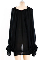 Lanvin Silk Peasant Blouse Top arcadeshops.com