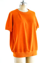 Orange Short Sleeve Sweatshirt Tshirt arcadeshops.com