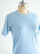 Pale Blue Pocket Tee T-Shirt arcadeshops.com