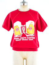 Schaefer Beer Mug Graphic Sweatshirt T-shirt arcadeshops.com