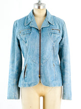1970's Zip Front Denim Jacket Jacket arcadeshops.com