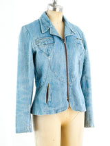 1970's Zip Front Denim Jacket Jacket arcadeshops.com