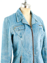 1970's Zip Front Denim Jacket Jacket arcadeshops.com
