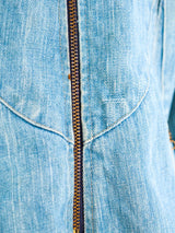 1970's Zip Front Denim Jacket Jacket arcadeshops.com