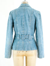 1970's Zip Front Denim Jacket Jacket arcadeshops.com