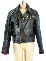 Painted Leather Motorcycle Jacket Jacket arcadeshops.com