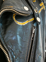 Painted Leather Motorcycle Jacket Jacket arcadeshops.com