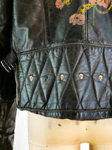 Painted Leather Motorcycle Jacket Jacket arcadeshops.com