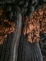 Zandra Rhodes Curly Lamb Bomber Jacket Jacket arcadeshops.com