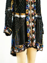 Bead and Sequin Embellished Duster Jacket arcadeshops.com