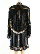 Bead and Sequin Embellished Duster Jacket arcadeshops.com
