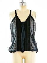Balenciaga Draped Chiffon Tank Top arcadeshops.com