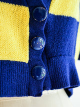 Checkerboard Cropped Cardigan Top arcadeshops.com