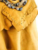 Beaded Leather Halter Top Top arcadeshops.com