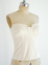 Krizia polished cotton bustier Top arcadeshops.com