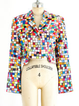 Todd Oldham Rainbow Tile Print Jacket Jacket arcadeshops.com