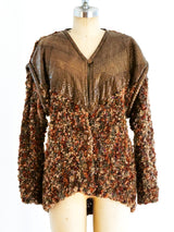 Marbled Knit and Snakeskin Jacket Jacket arcadeshops.com
