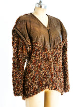 Marbled Knit and Snakeskin Jacket Jacket arcadeshops.com