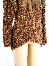 Marbled Knit and Snakeskin Jacket Jacket arcadeshops.com